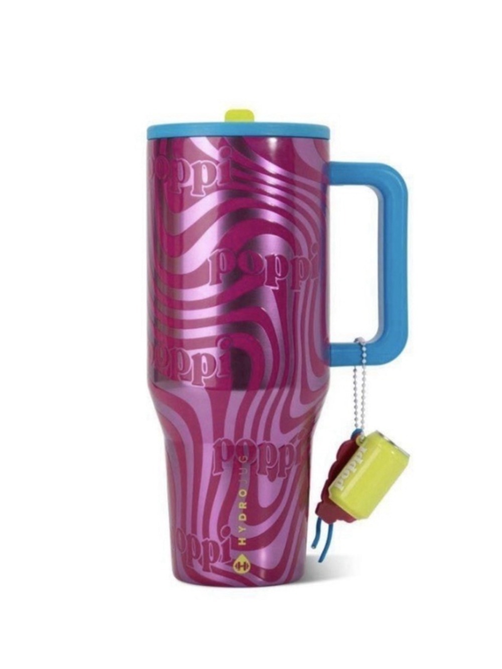 HydroJug x Poppi 40 fl oz Stainless Steel Straw Tumbler Swirls